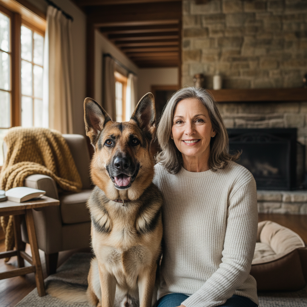 Debora avec sa chienne berger - Témoignage client Image